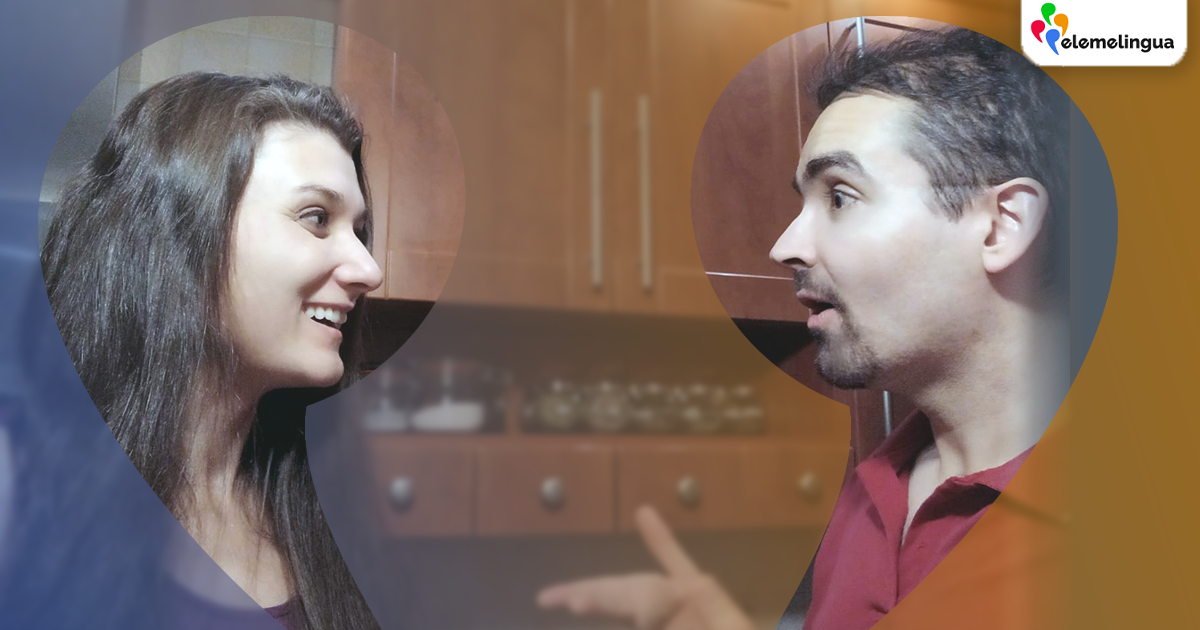 Person using language learning app for speaking practice